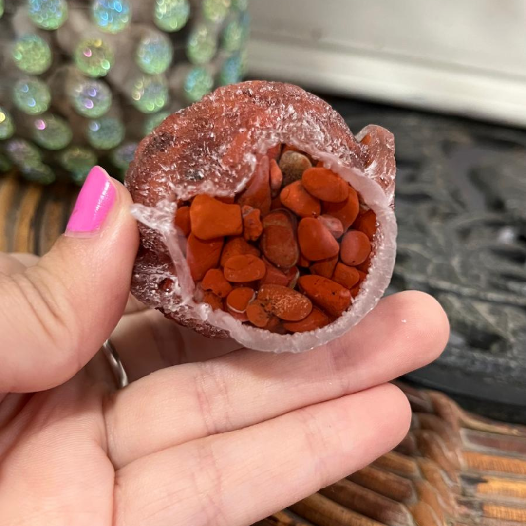 Búho Jaspe Rojo (Desperfecto en las 2 Patas)