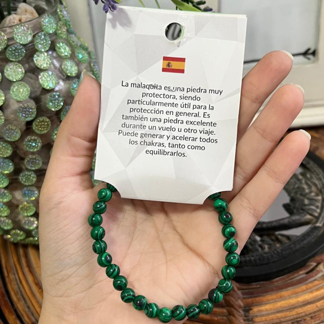 Pulsera Malaquita 6mm