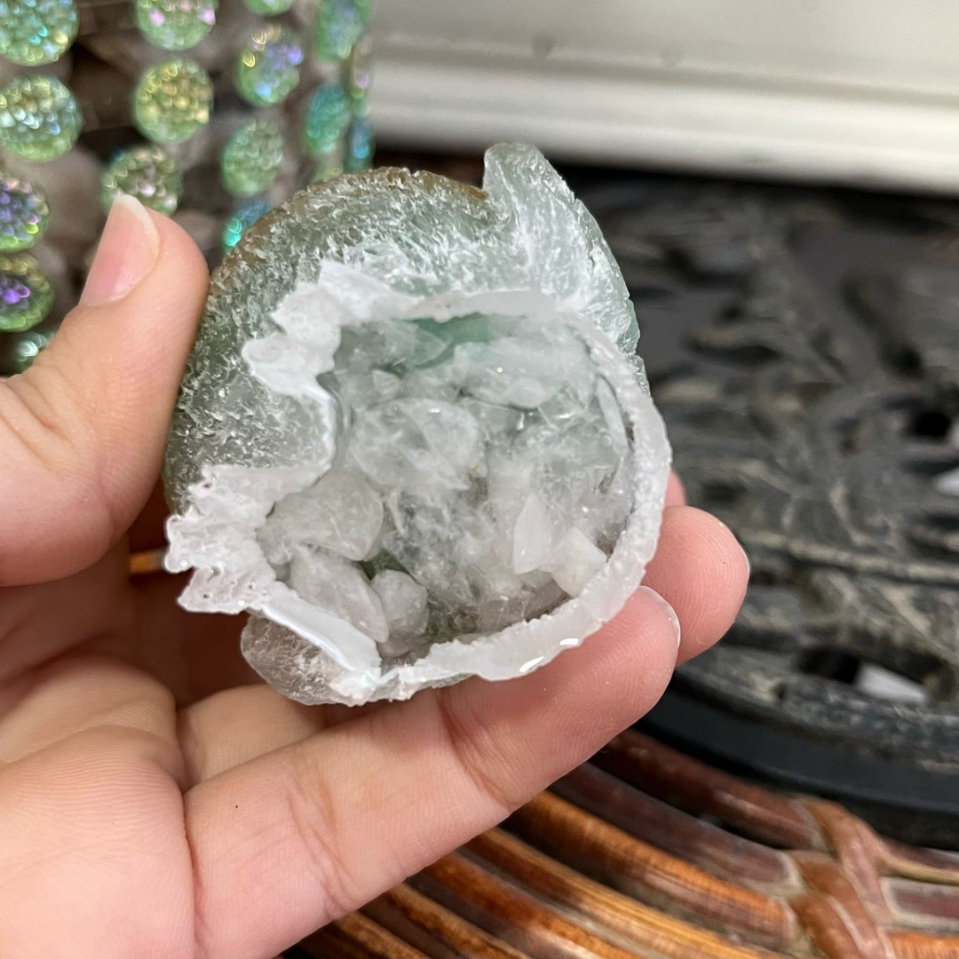 Búho de la Abundancia (Citrino, Aventurina Verde y Cuarzo Blanco)