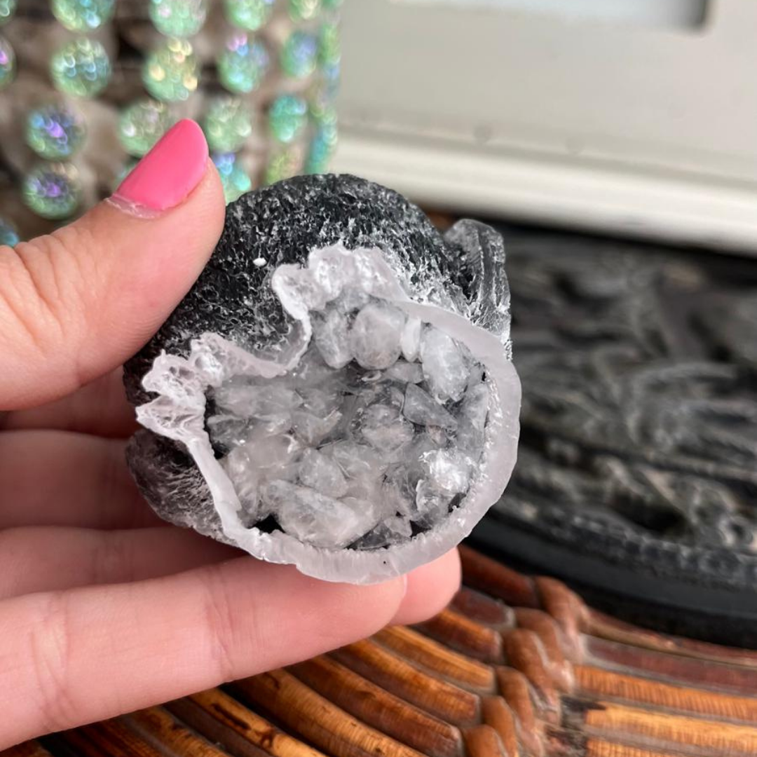 Búho Ónix y Cuarzo Blanco