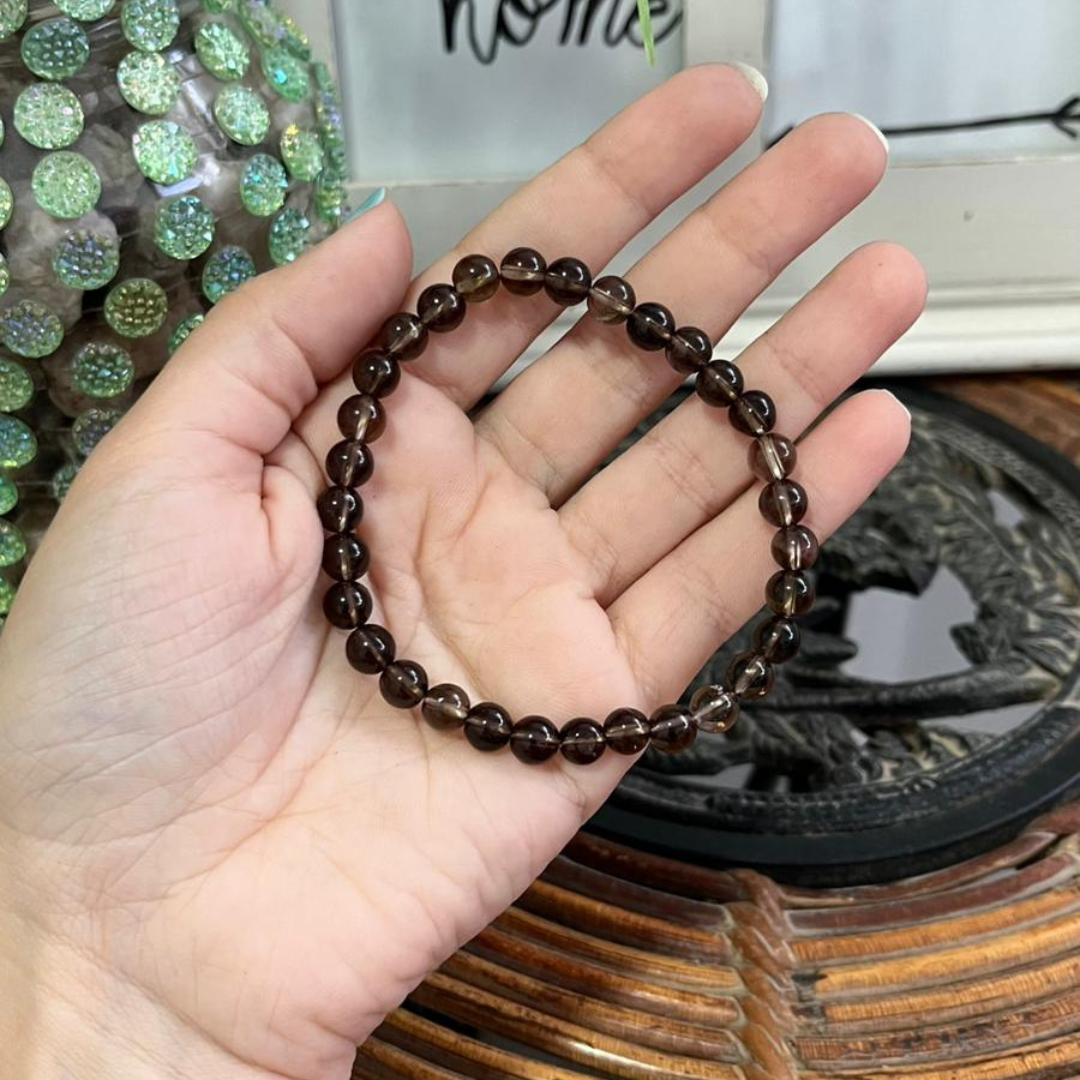 Pulsera Cuarzo Ahumado 6mm
