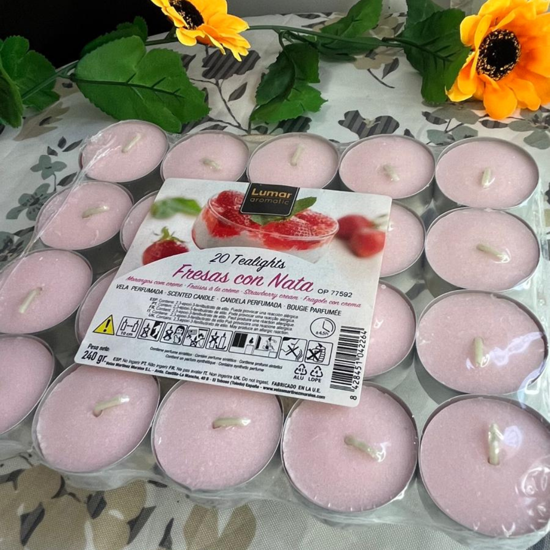 Vela Fresas con Nata