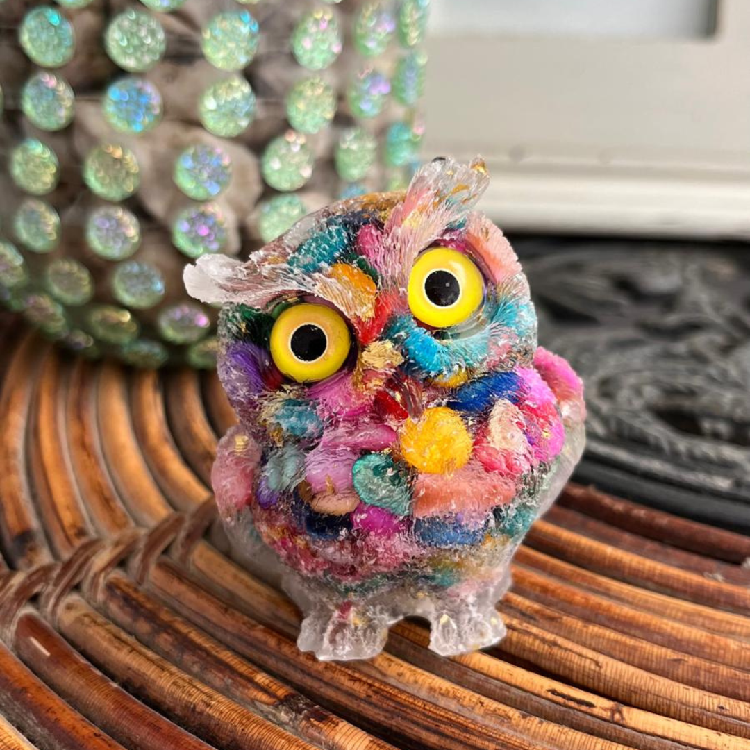 Búho Multicolor Dorado