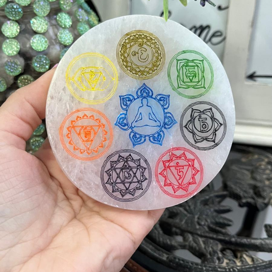 Placa Selenita 7 Chakras