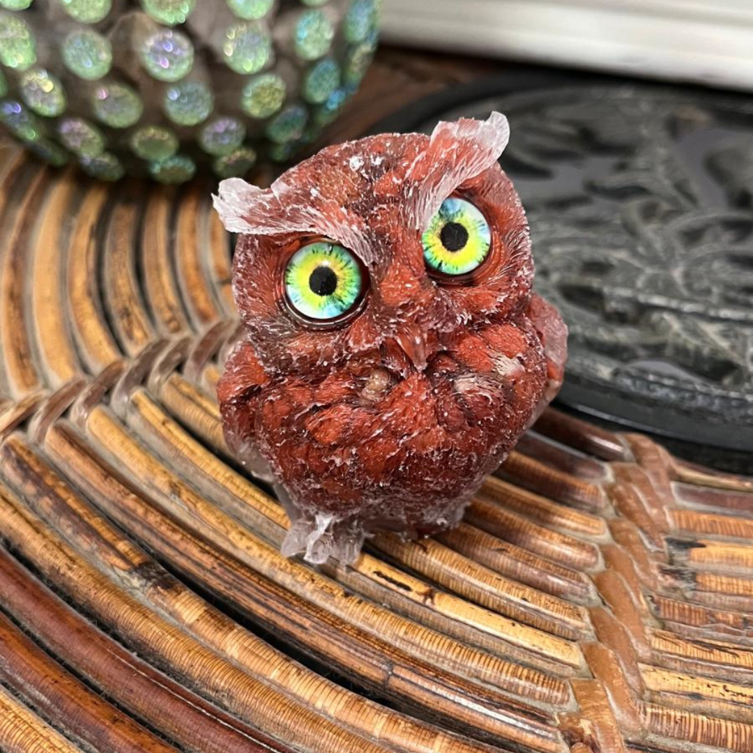 Búho Jaspe Rojo (Desperfecto en Pata)