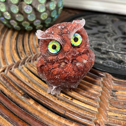 Búho Jaspe Rojo (Desperfecto en Pata)