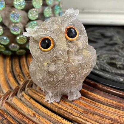 Búho Dorado (Cuarzo Rutilado Dorado)