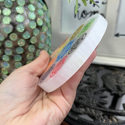 Placa Selenita 7 Chakras