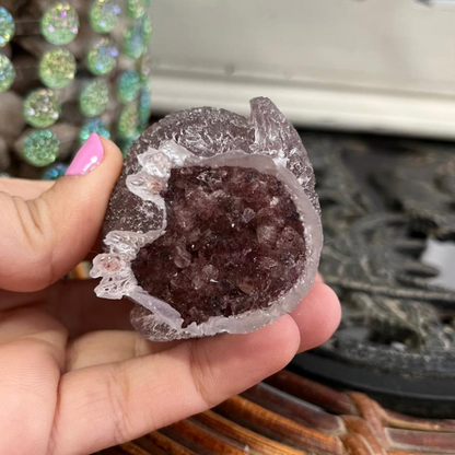 Búho Rosa Mística(Amatista Rosa)