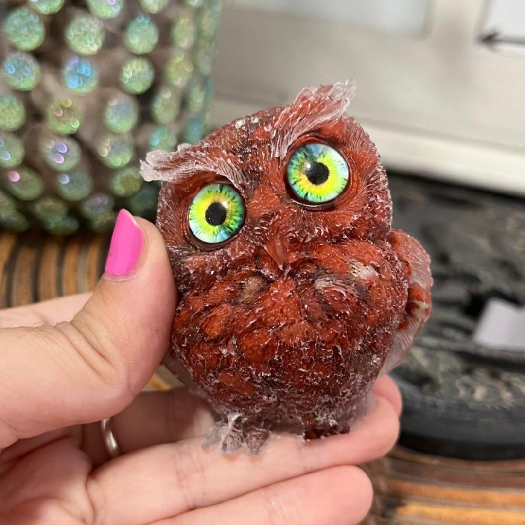 Búho Jaspe Rojo (Desperfecto en Pata)