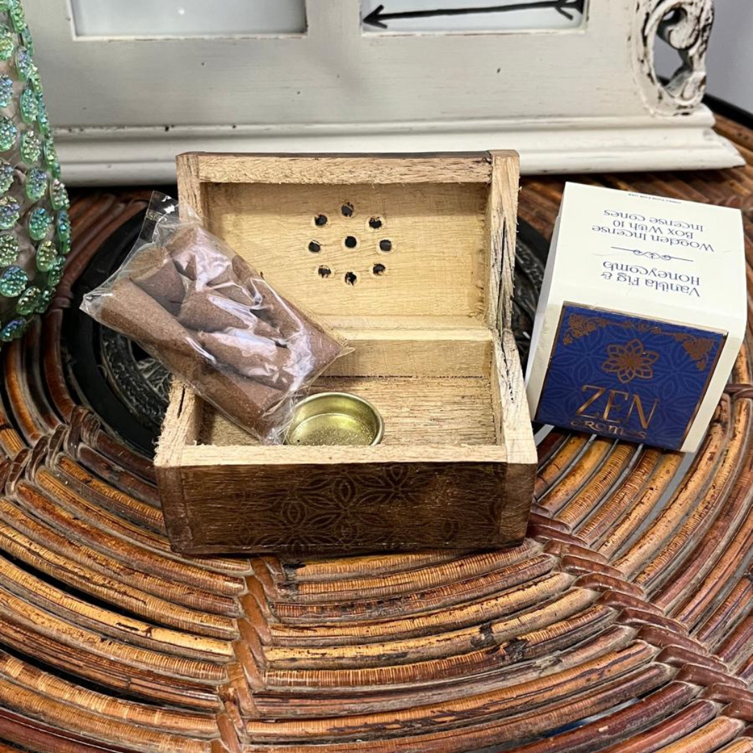 Quemador de Conos de Incienso Vainilla Higo y Miel