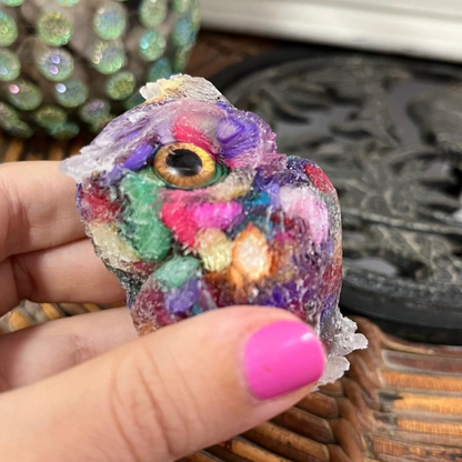 Búho Multicolor (Desperfecto en Pata y Pico)