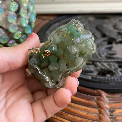 Gato de la Suerte(Aventurina verde)