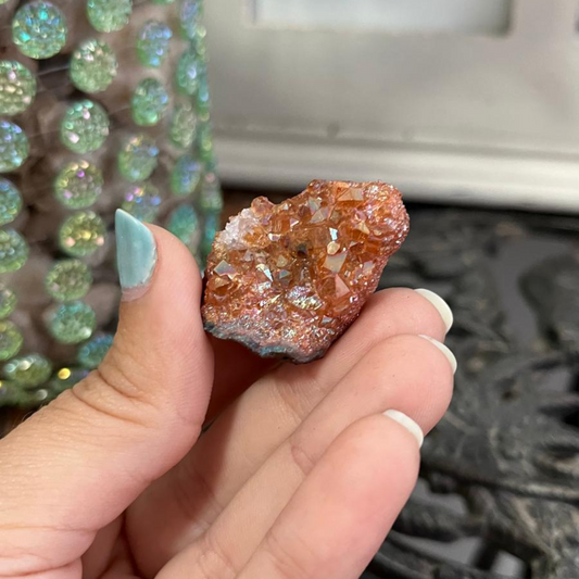 Drusa Amatista Aura Naranja