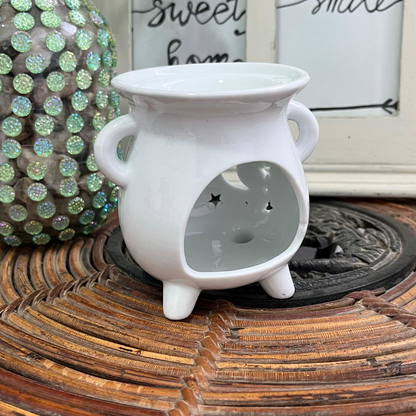 Quemador Cerámica Triple Luna Blanco