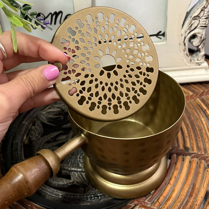 Brasero Metal Dorado