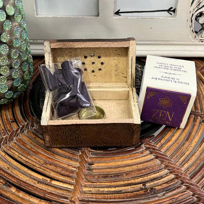 Quemador de Conos de Incienso Lavanda y Miel