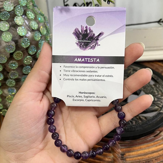 Pulsera Amatista 6mm