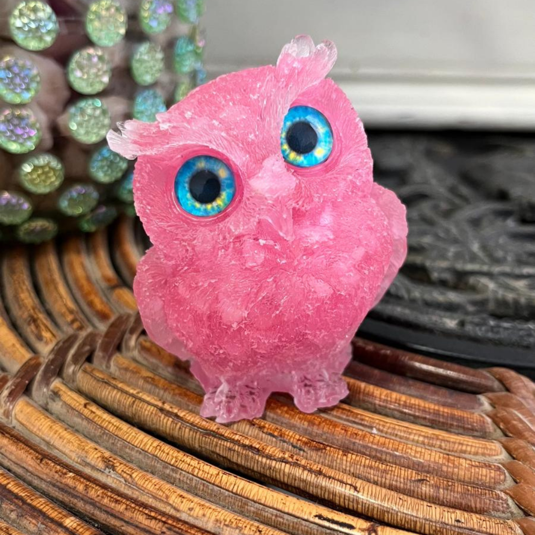 Búho del Amor (Cuarzo Rosa)