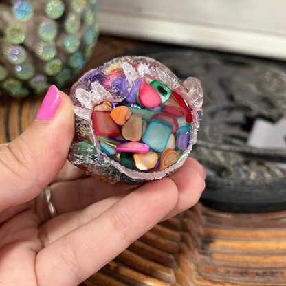 Búho Multicolor (Desperfecto en Pata y Pico)