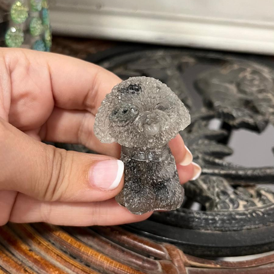 Perro Lunar (Cuarzo Negro Punteado)