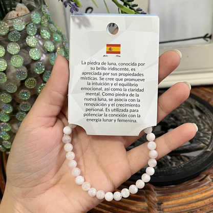 Pulsera Piedra Luna 6mm