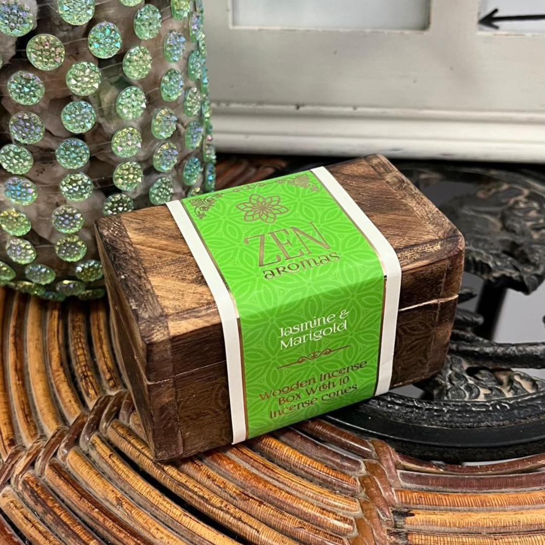 Quemador de Conos de Incienso Jazmín y Caléndula
