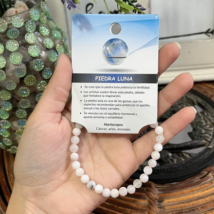 Pulsera Piedra Luna 6mm