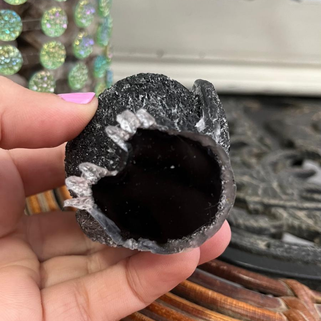 Búho Guardian (Turmalina Negra y Cuarzo Blanco)