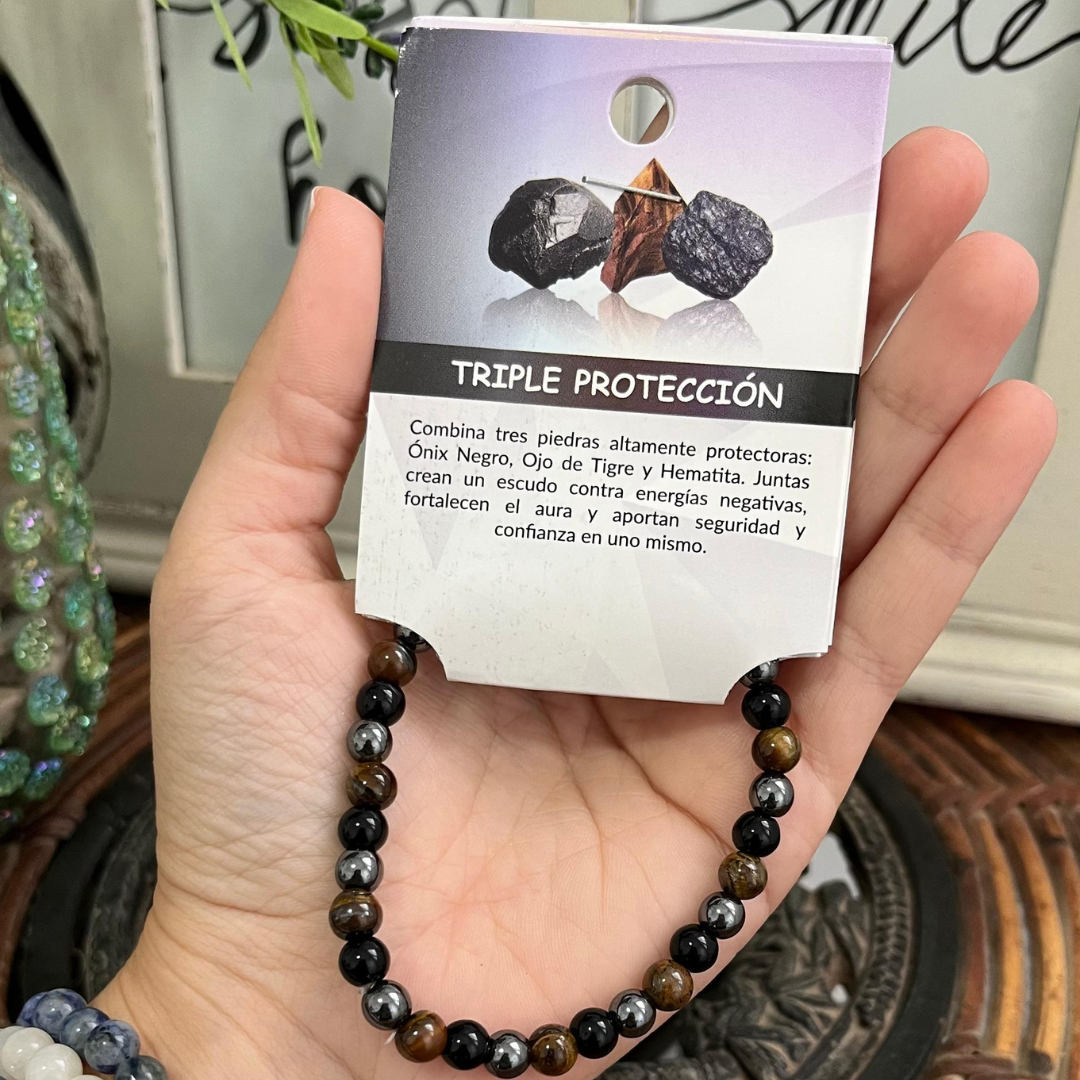 Pulsera Triple Protección 6mm