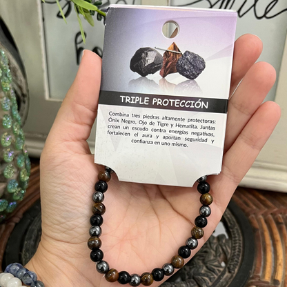 Pulsera Triple Protección 6mm