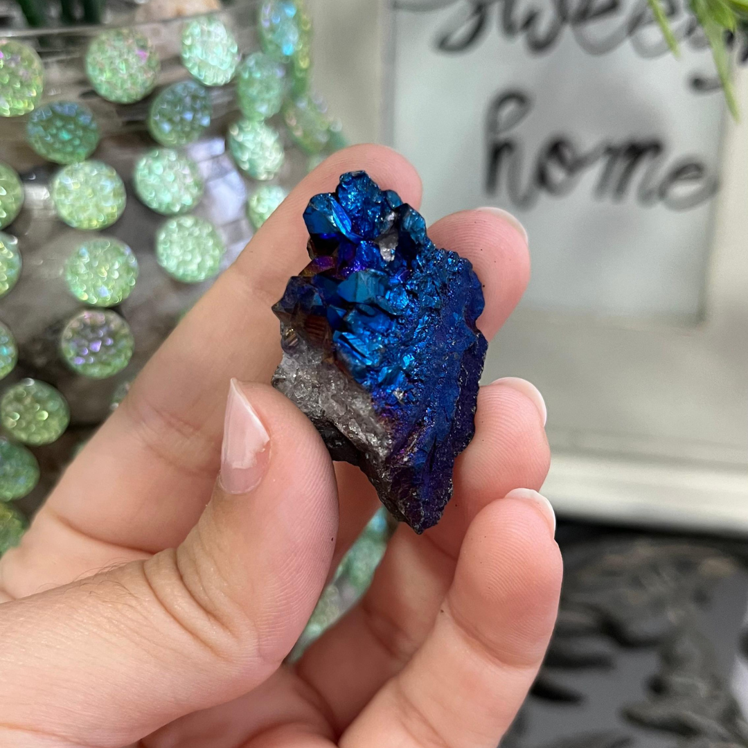 Drusa Amatista Aura Azul
