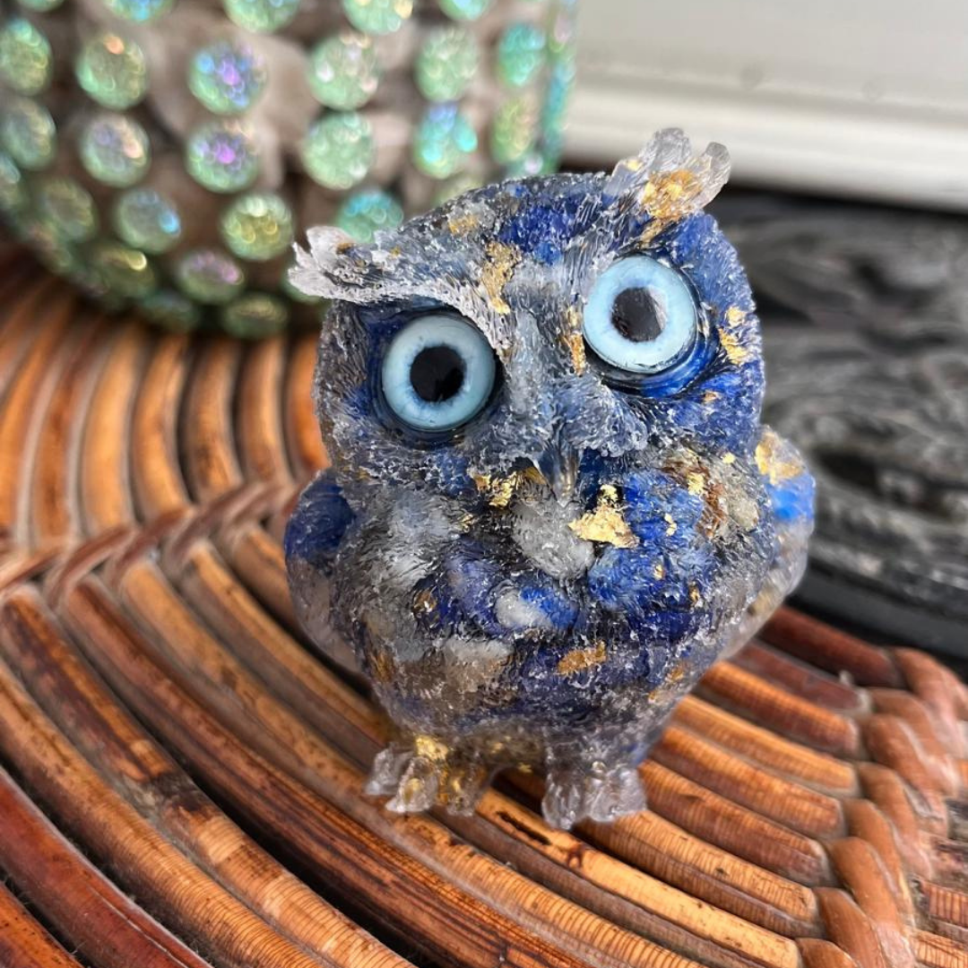 Búho Conocimiento Dorado (Lapislázuli Oro)