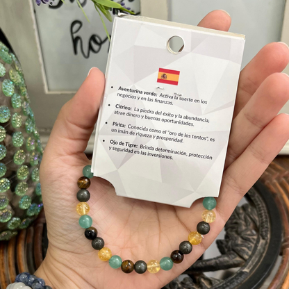 Pulsera Imán del Dinero 6mm