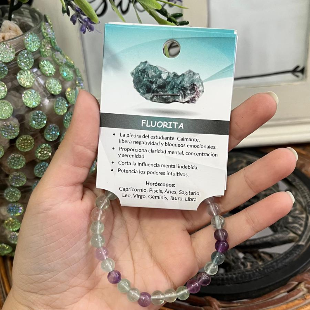 Pulsera Fluorita 6mm