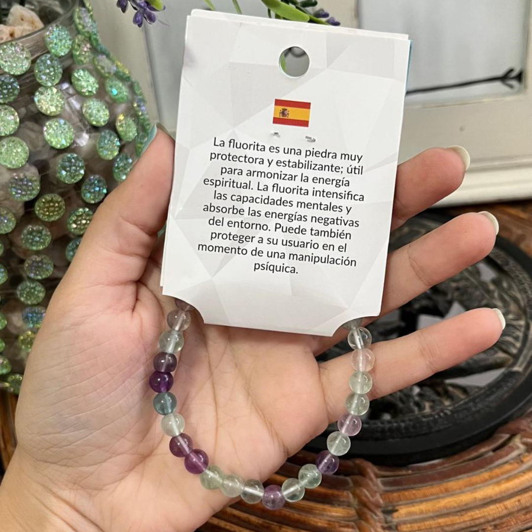 Pulsera Fluorita 6mm