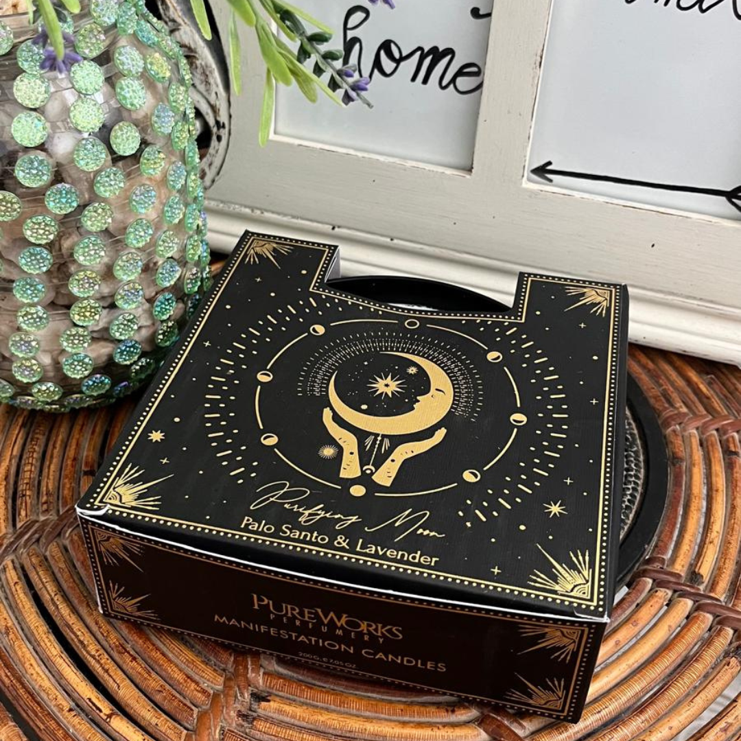 Velón Triple Luna Limpieza y Protección