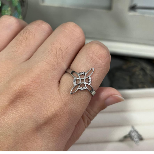 Anillo Nudo Bruja Acero