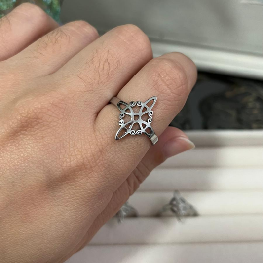 Anillo Nudo Bruja Acero