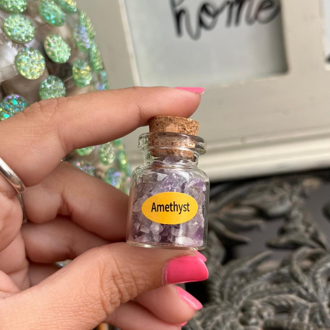 Frasco con Chips de Amatista