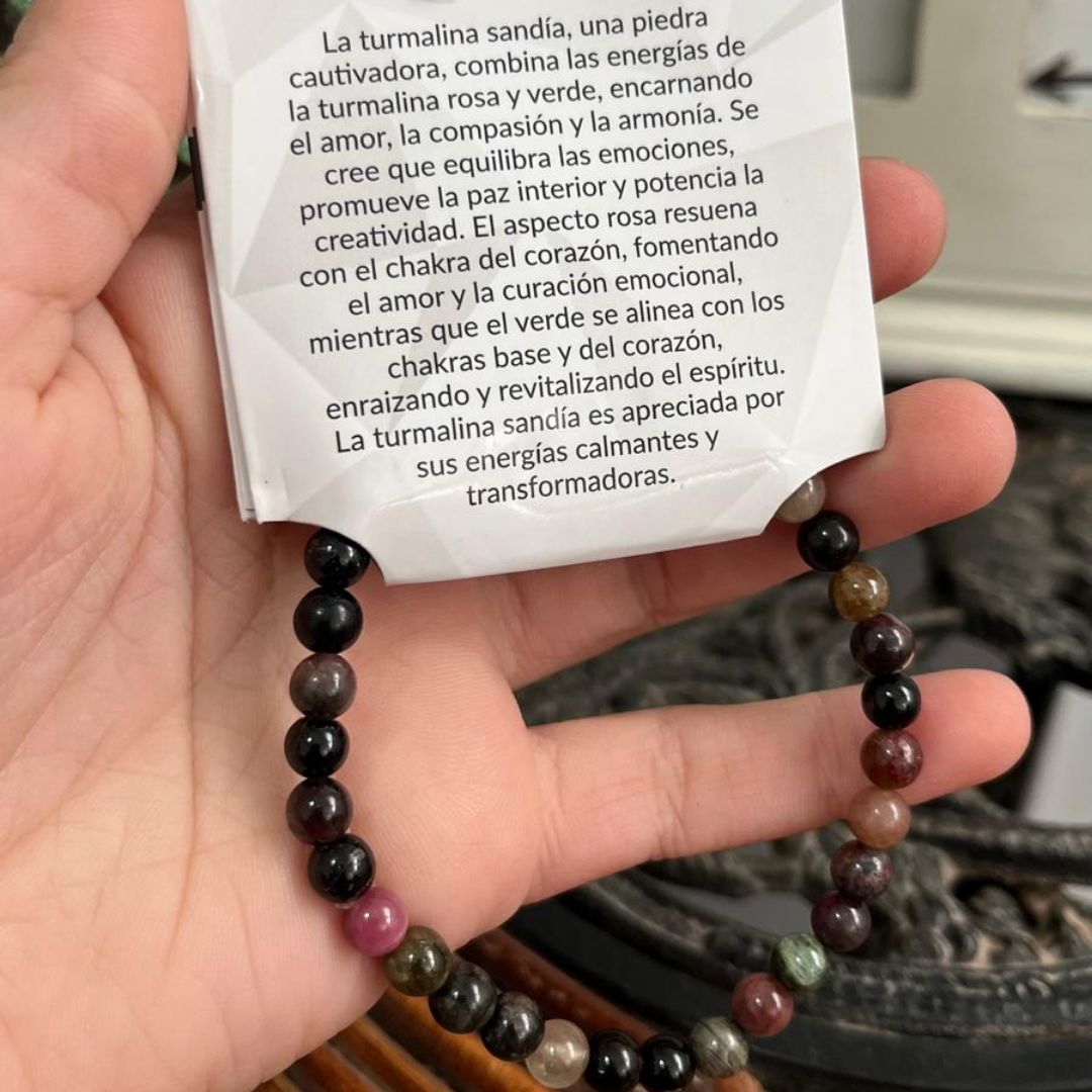Pulsera Turmalina Sandia 6mm