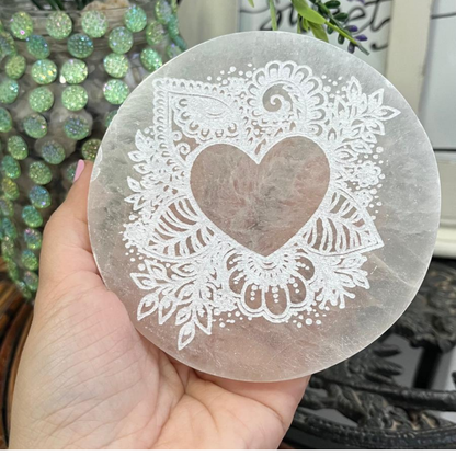 Placa Selenita Corazón