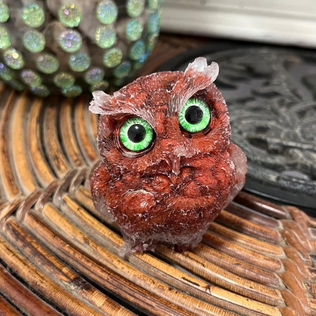 Búho Jaspe Rojo (Desperfecto en las 2 Patas)