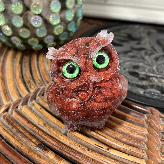 Búho Jaspe Rojo (Desperfecto en las 2 Patas)