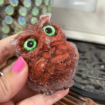 Búho Jaspe Rojo (Desperfecto en las 2 Patas)