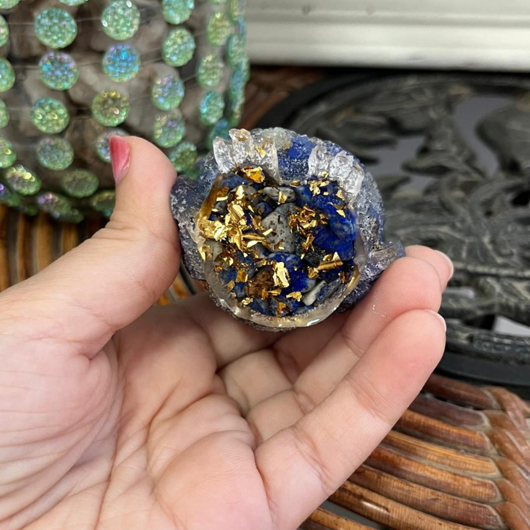 Búho Conocimiento Dorado (Lapislázuli Oro)