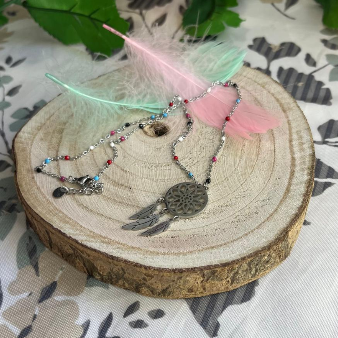 Collar Atrapa Sueños Acero