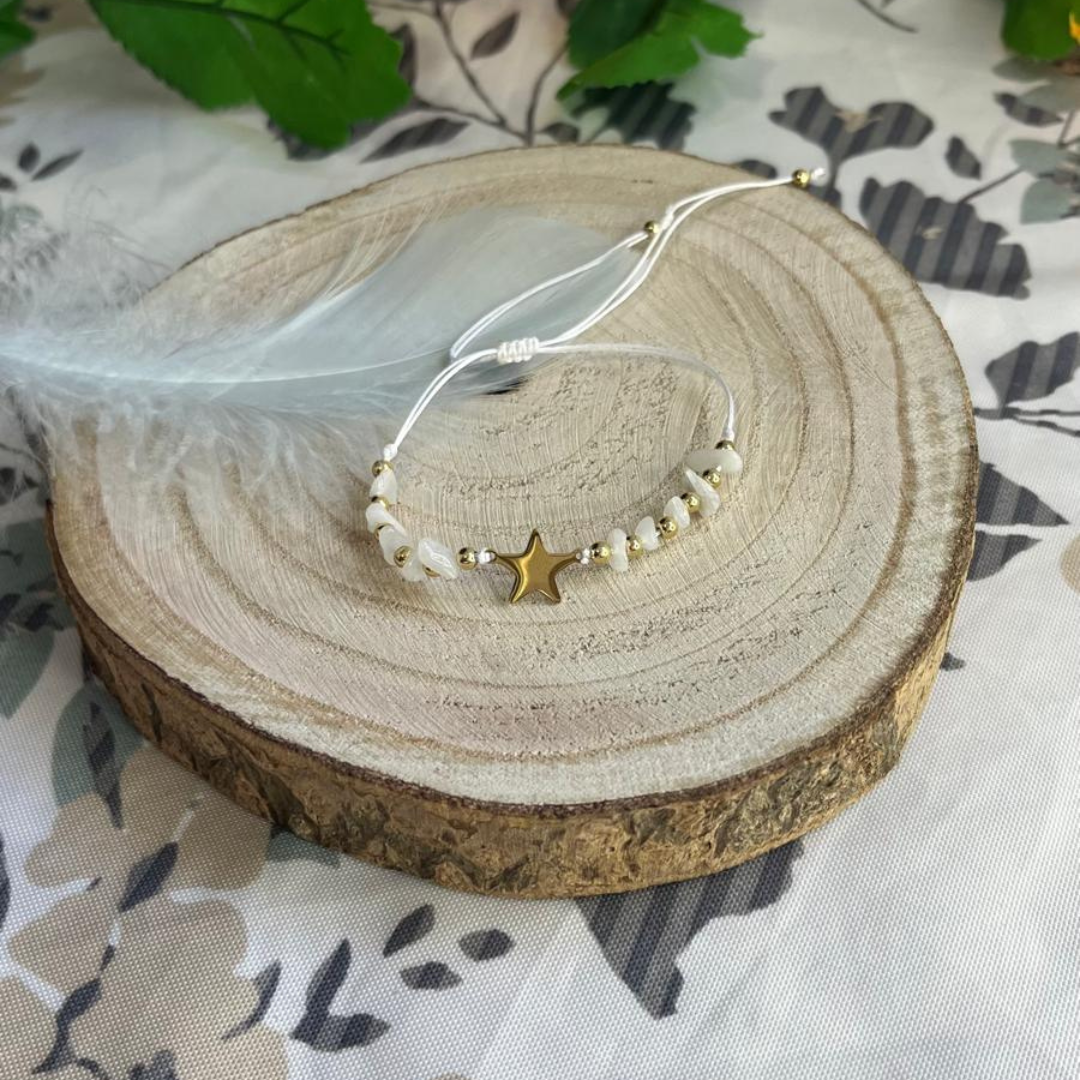 Pulsera Cuarzo Blanco Estrella